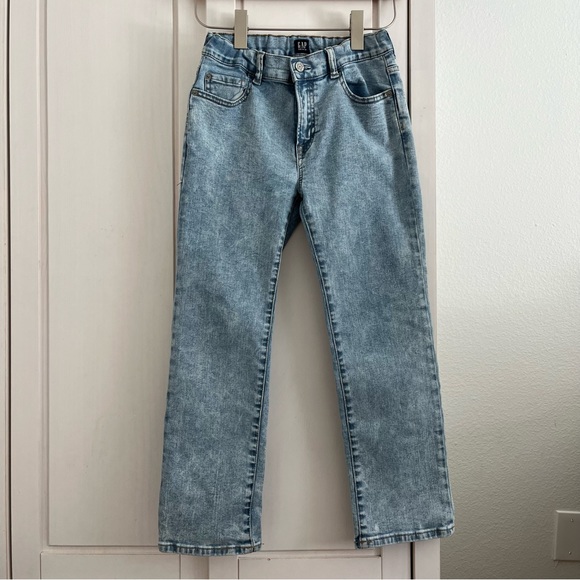 Gap Kids Boys (EUC) | 8 Husky Stretch Straight Light Wash Jeans - Picture 1 of 4